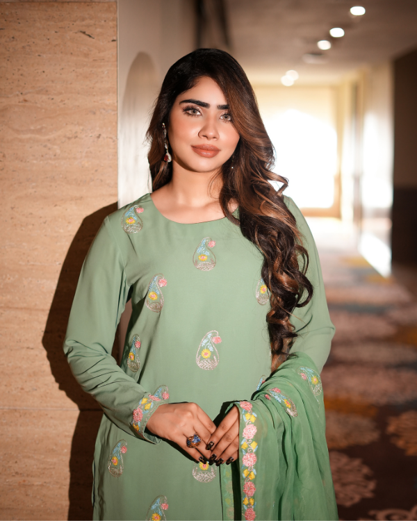 Green indian ethnic wear