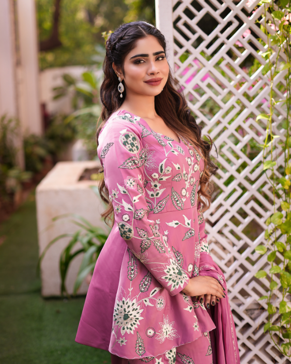 Mauve Pink indian ethnic wear