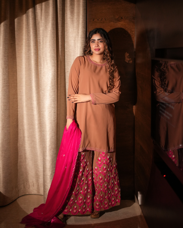 Mustard Orange indian ethnic wear