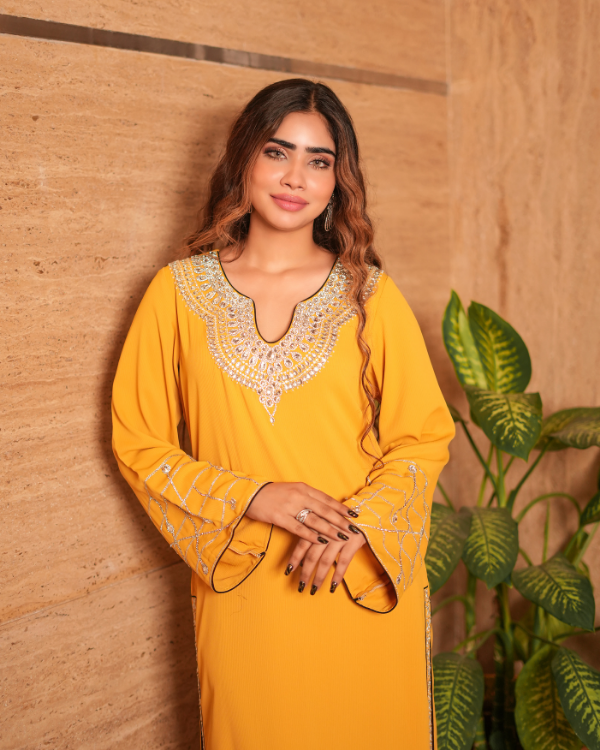 Yellow indian ethnic wear