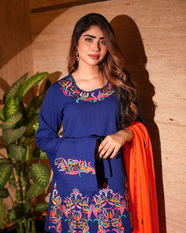BLUE ORANGE Indian ethnic wear