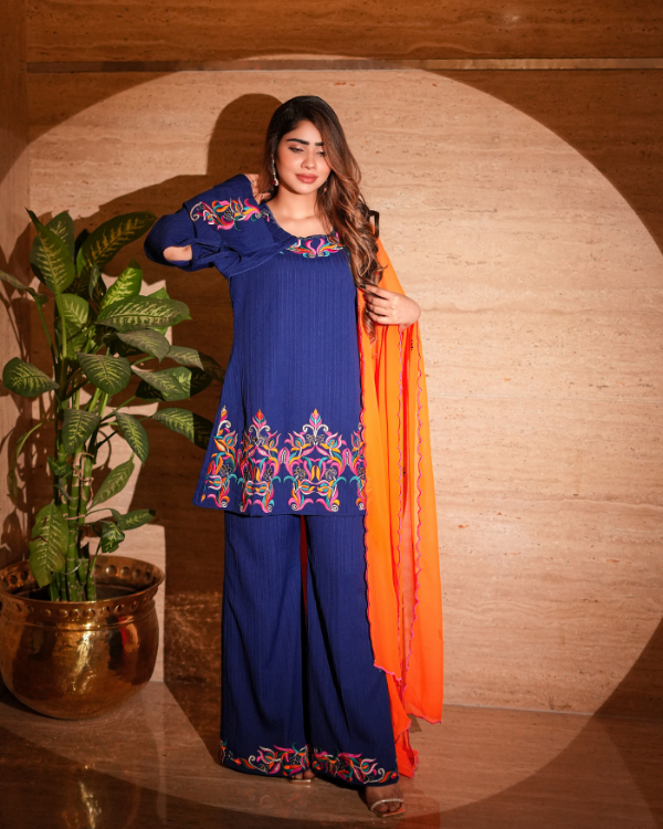 BLUE ORANGE Indian ethnic wear