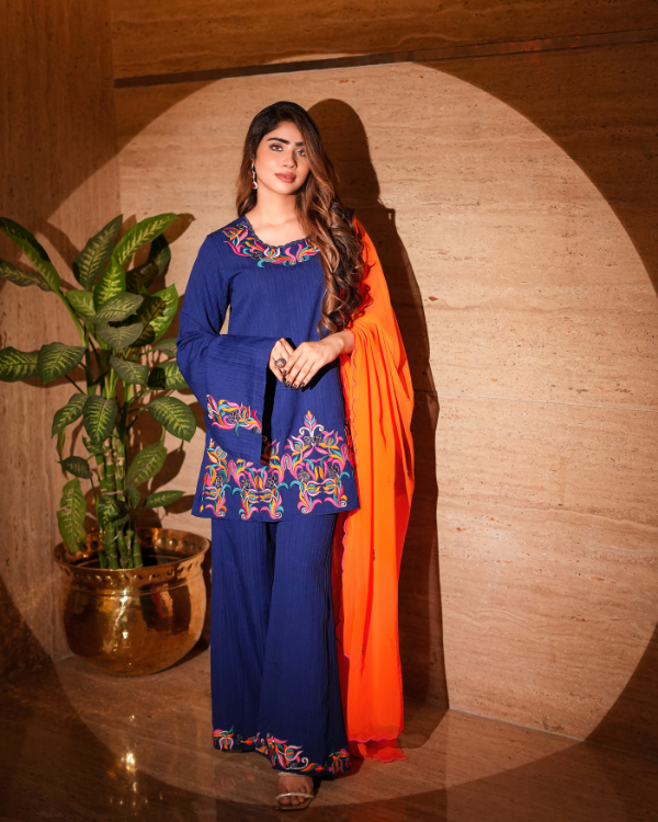 BLUE ORANGE Indian ethnic wear