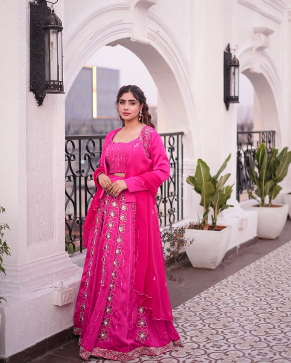 Red indian ethnic wear