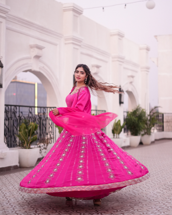 Red indian ethnic wear