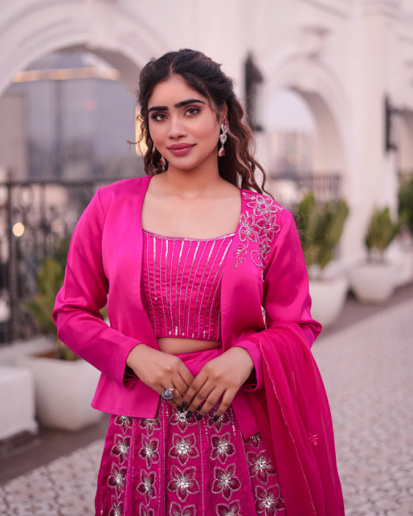 Red indian ethnic wear
