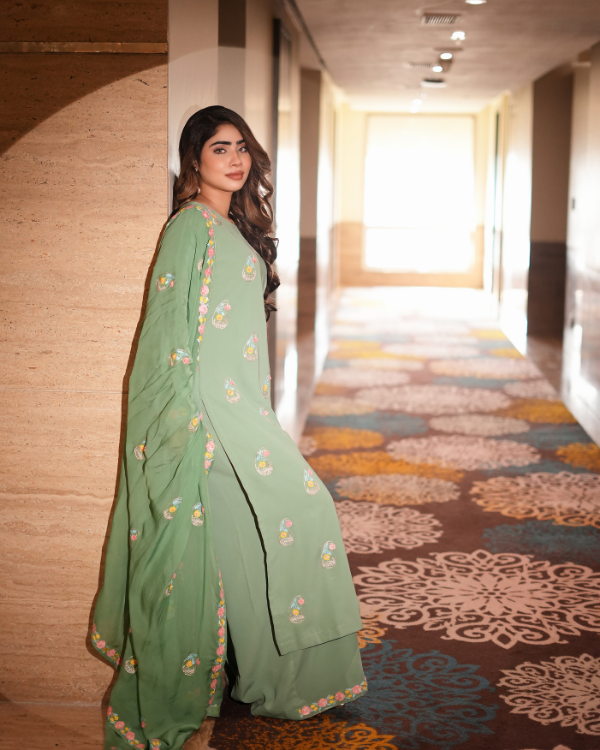 Green indian ethnic wear