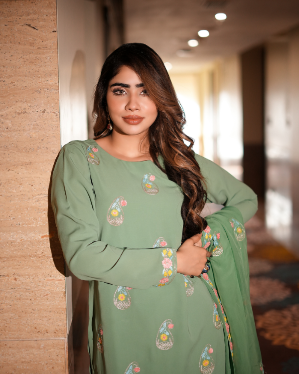Green indian ethnic wear