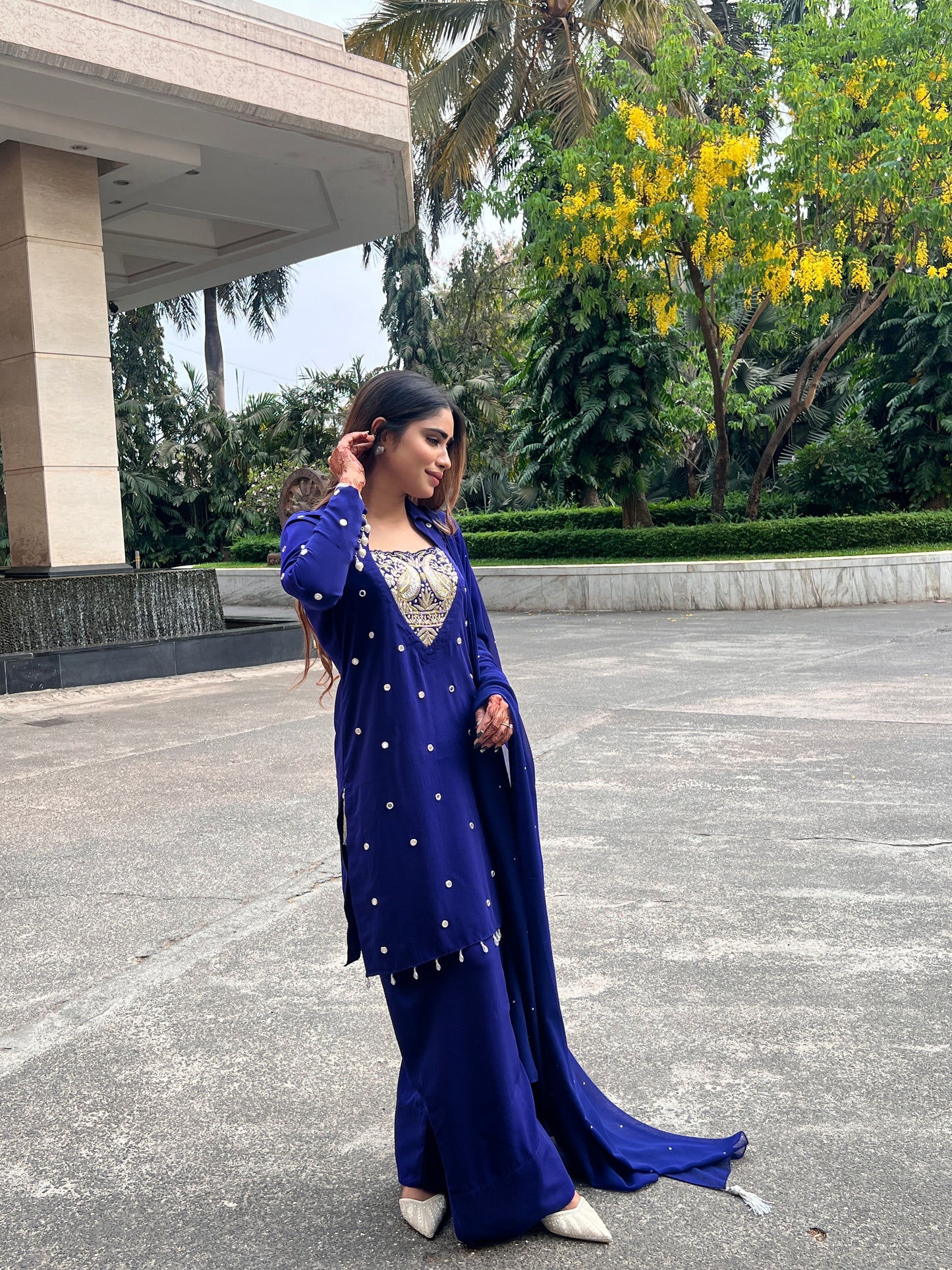 SHORT KURTA WITH FARSI SALWAR