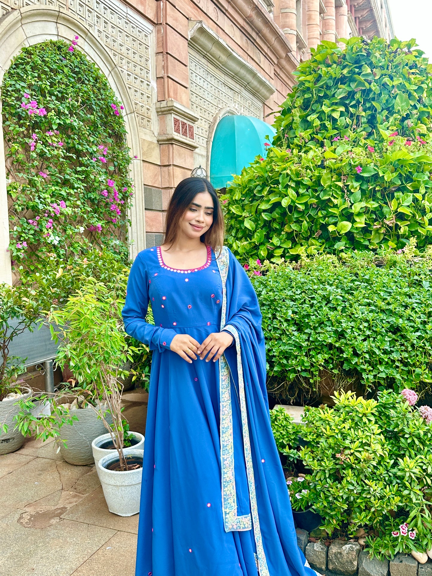 Blue Anarkali