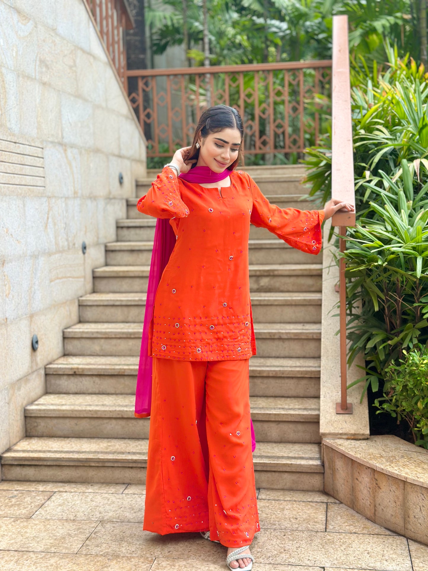 ORANGE INDIAN ETHNIC WEAR
