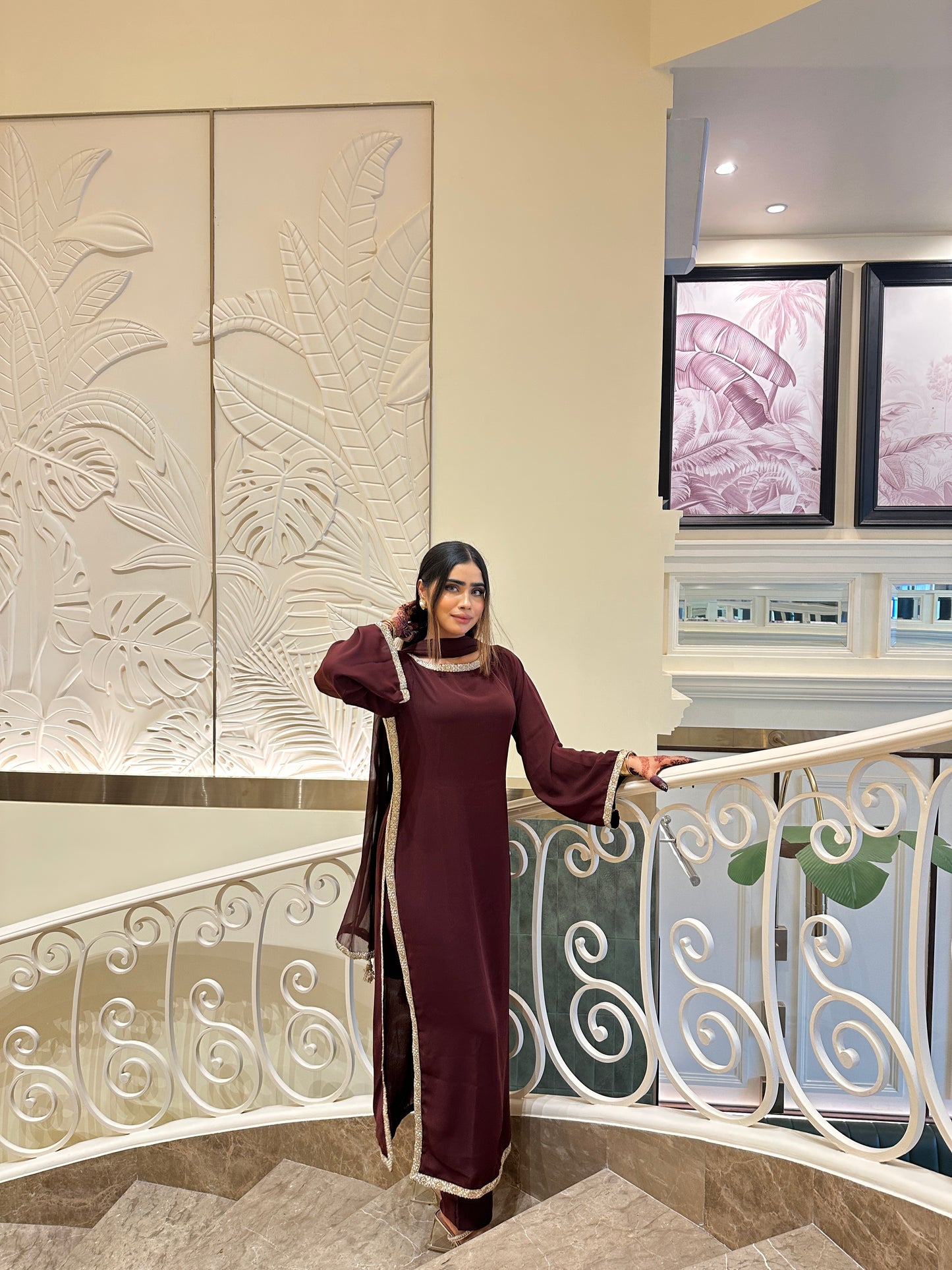 BROWN INDIAN ETHNIC WEAR