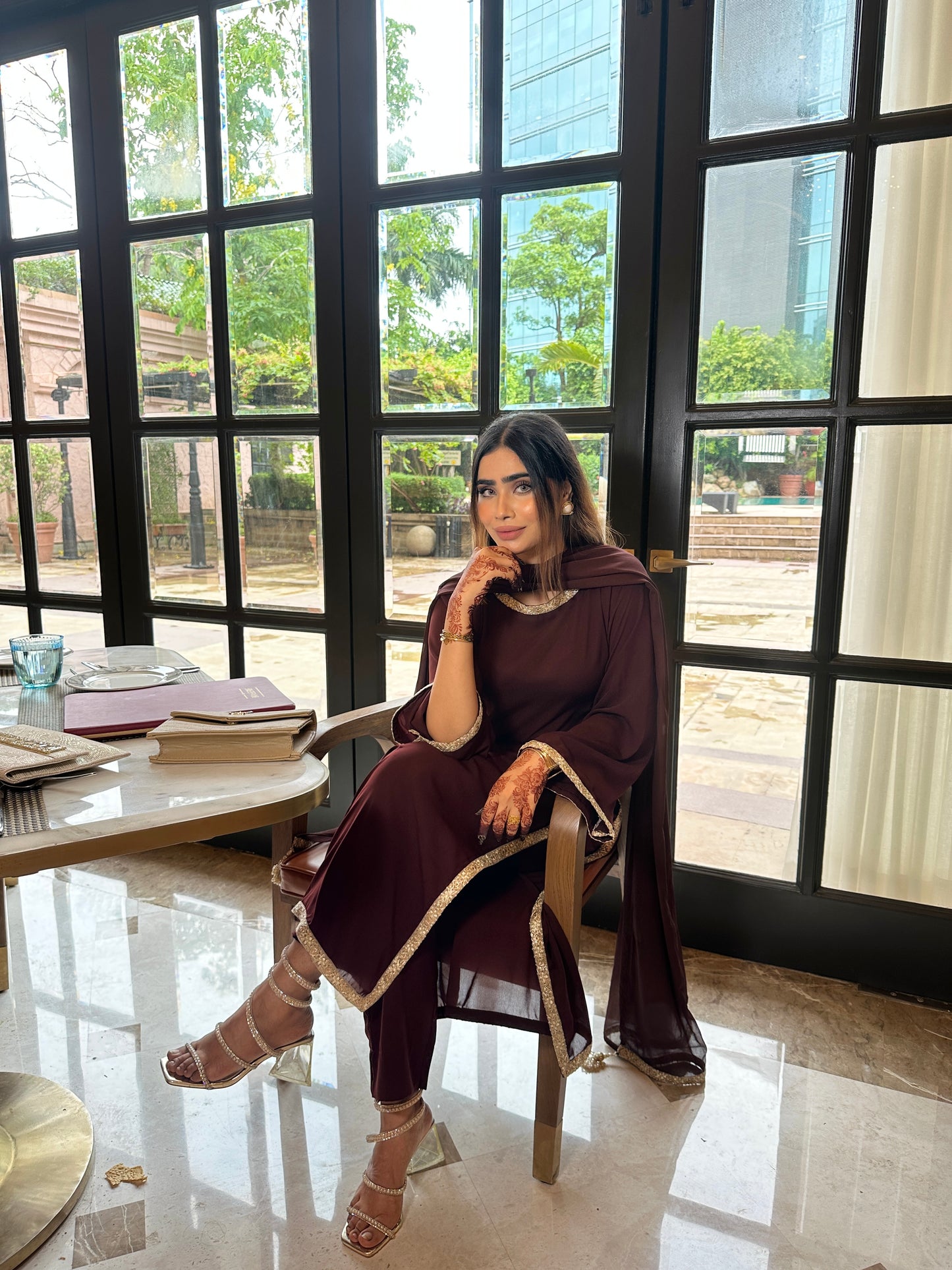 BROWN INDIAN ETHNIC WEAR