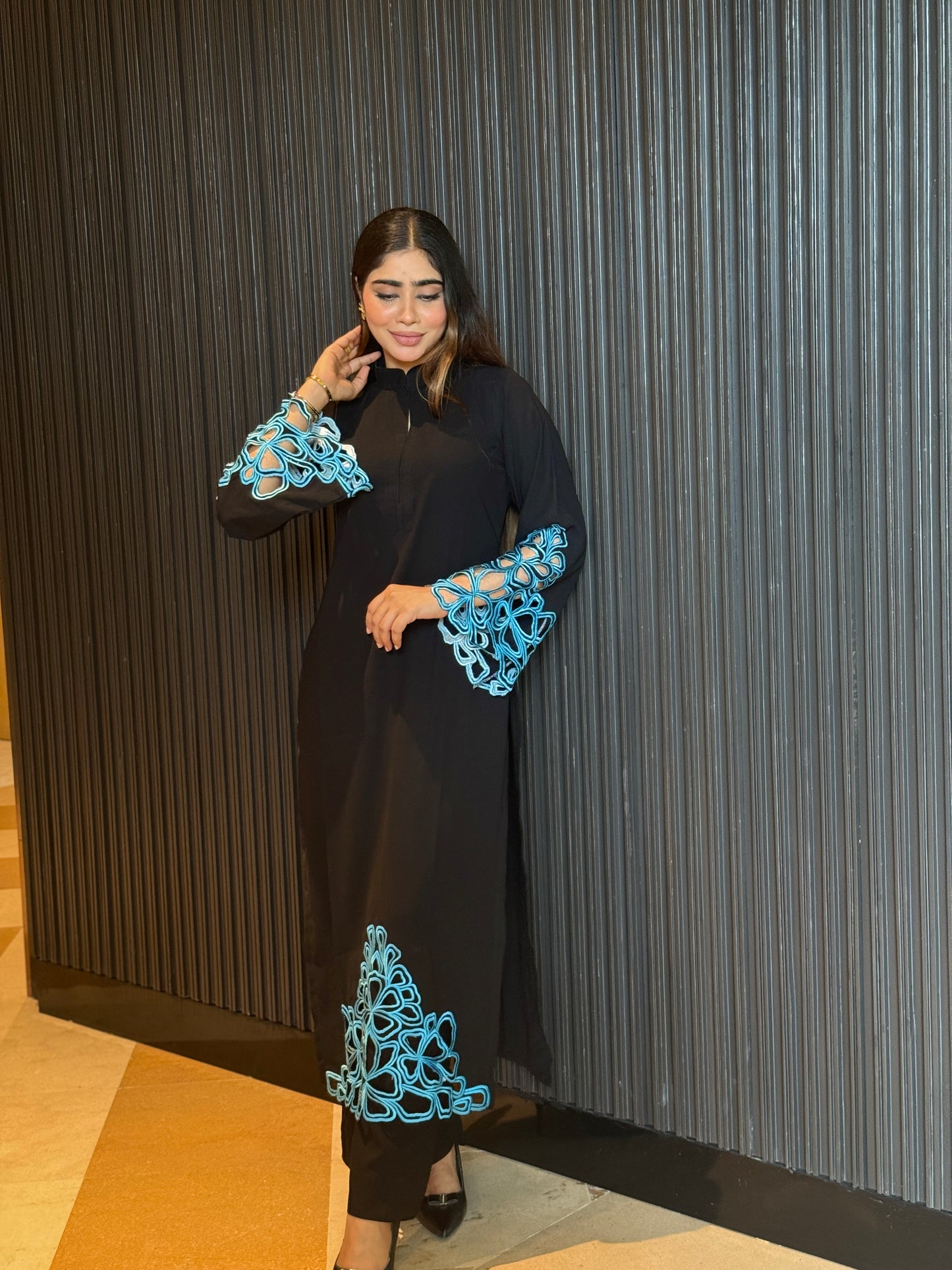 BLACK-BLUE INDIAN ETHNIC WEAR