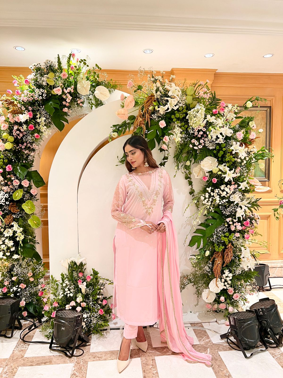 PARTY WEAR PINK SALWAR SUIT