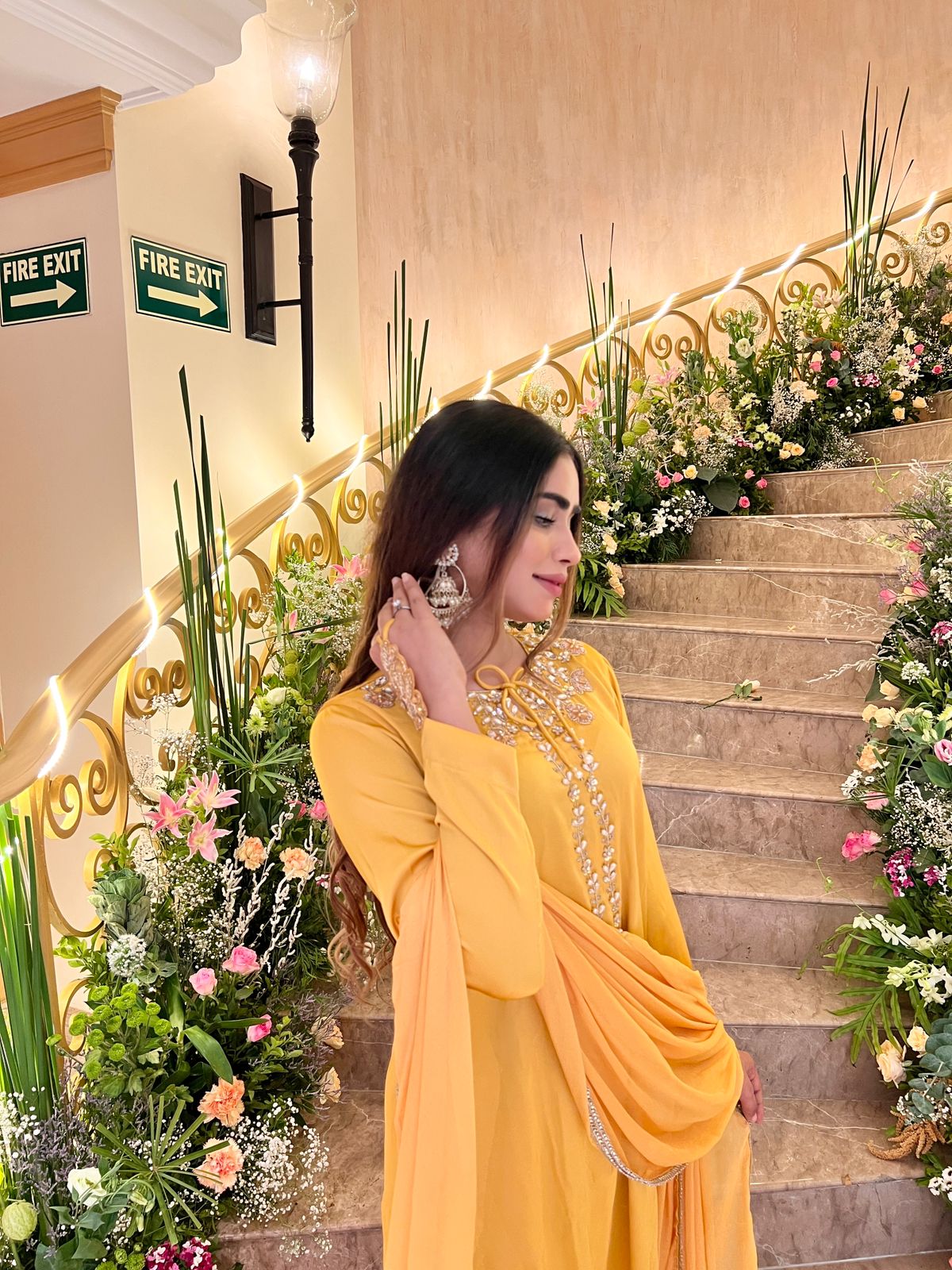 YELLOW SHORT KURTA FARSI SALWAR SUIT