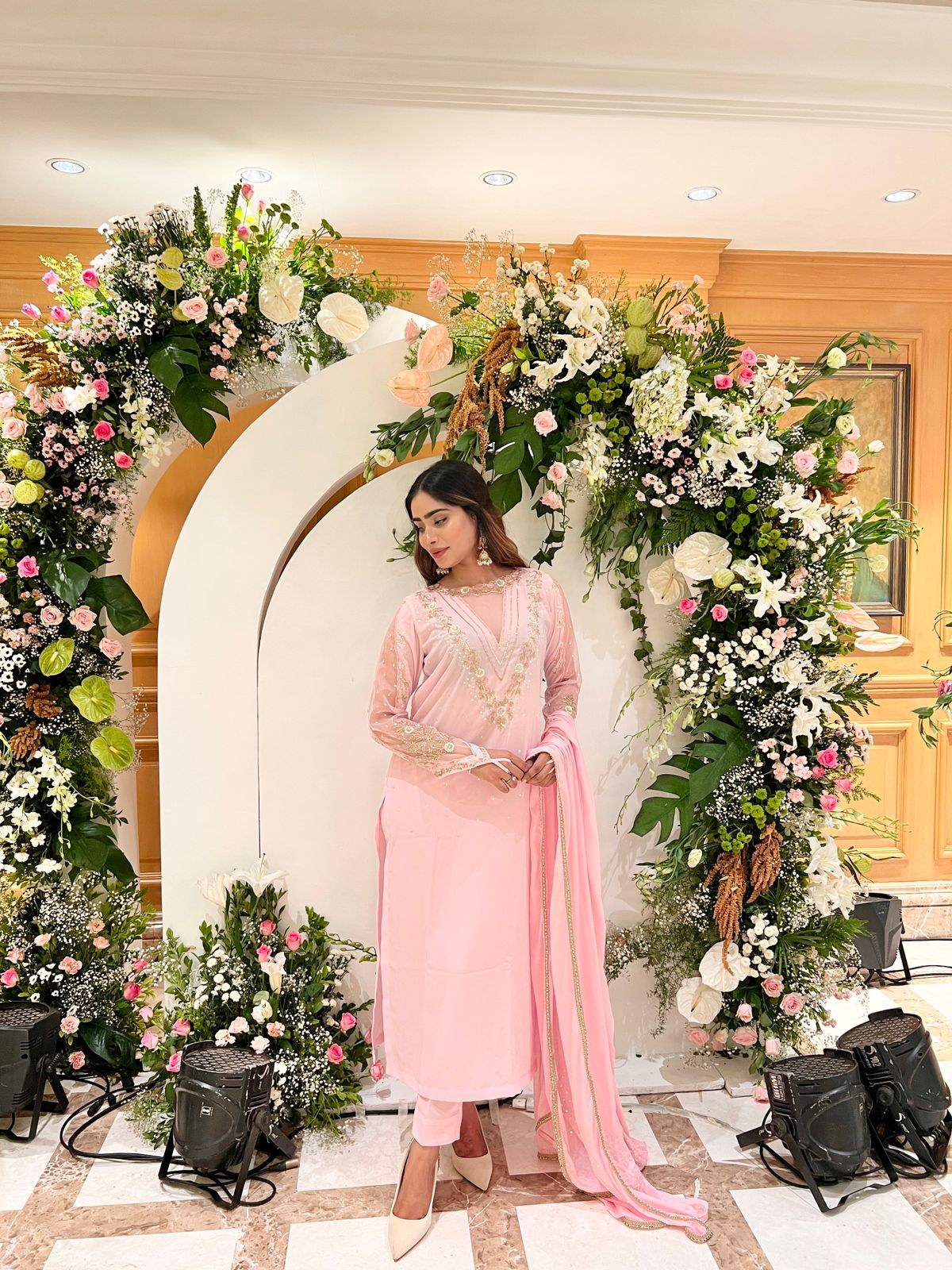 PARTY WEAR PINK SALWAR SUIT