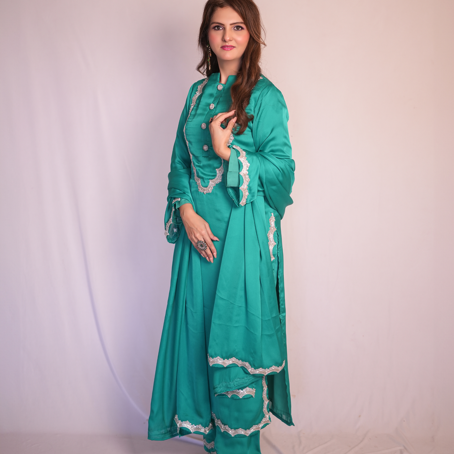 A Pakistani suit by SLC Nida fabric