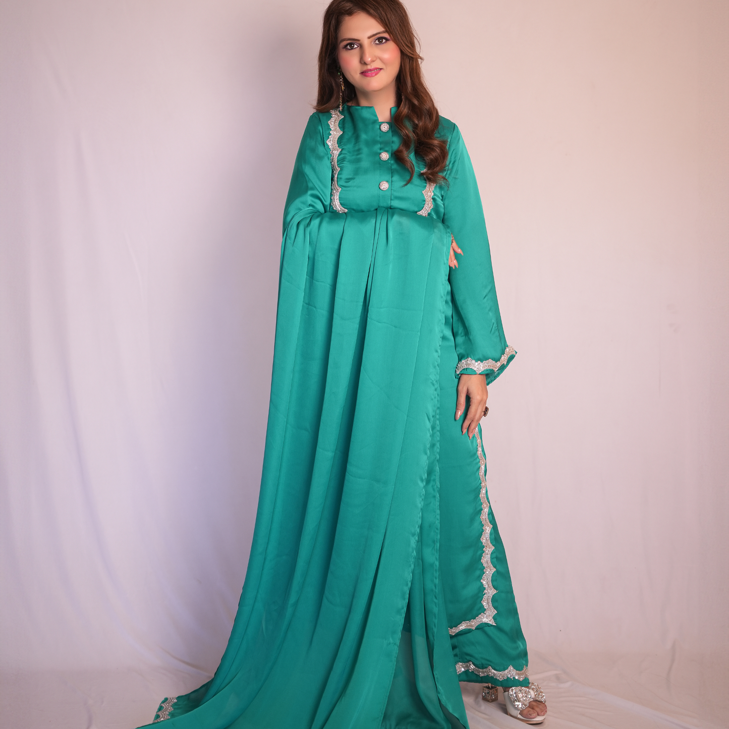 A Pakistani suit by SLC Nida fabric