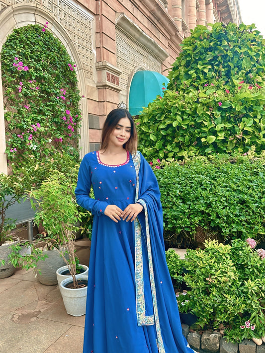Blue Anarkali