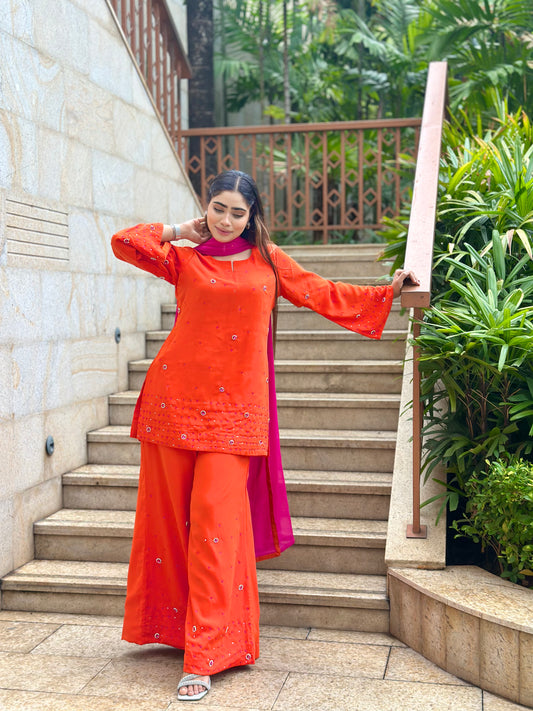 ORANGE INDIAN ETHNIC WEAR