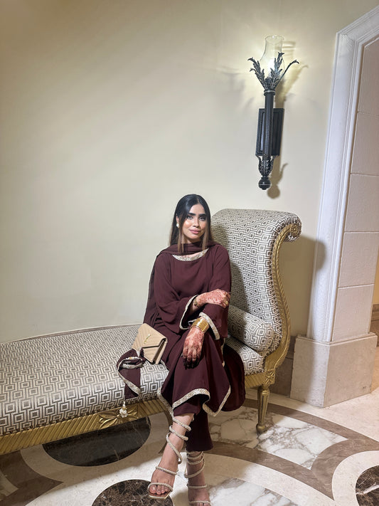 BROWN INDIAN ETHNIC WEAR