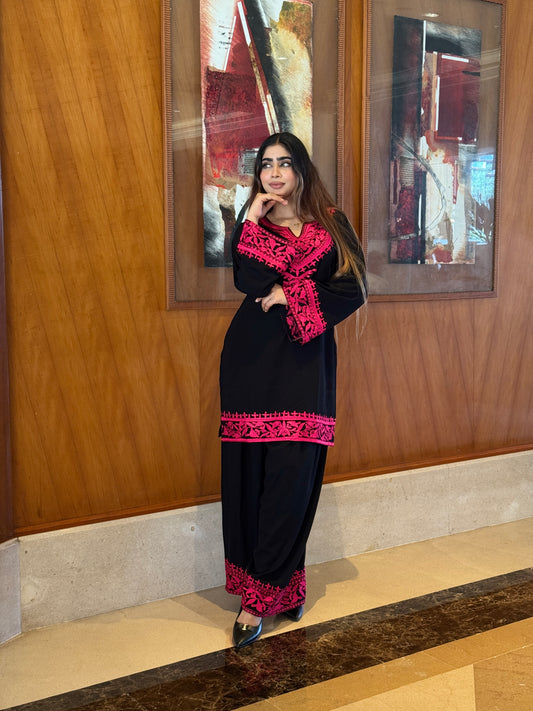 BLACK-RED INDIAN ETHNIC WEAR