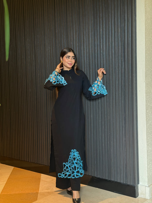 BLACK-BLUE INDIAN ETHNIC WEAR