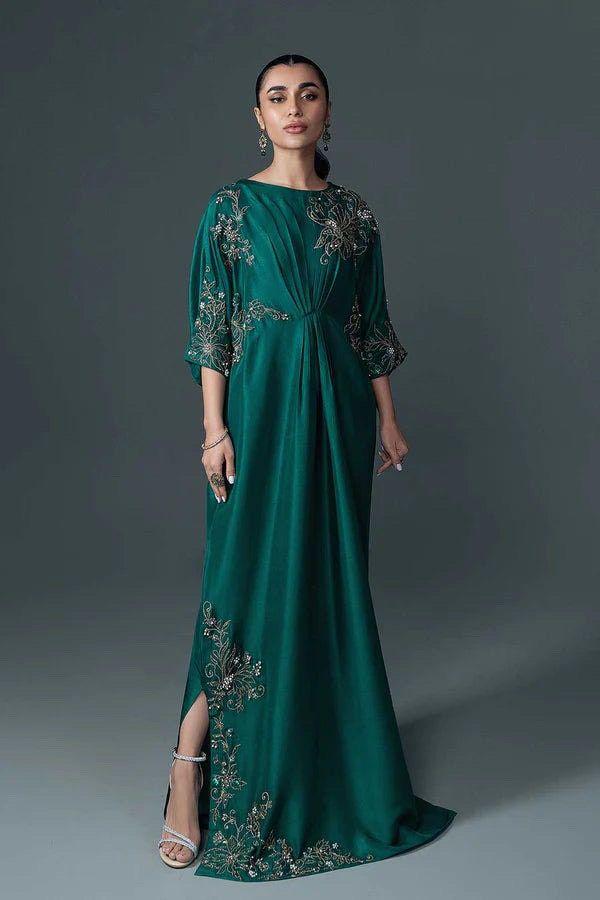 The bottle green kaftan