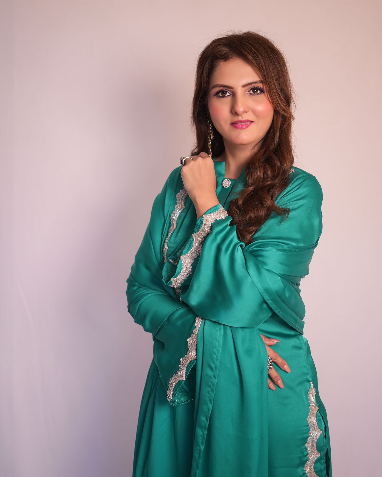 A Pakistani suit by SLC Nida fabric