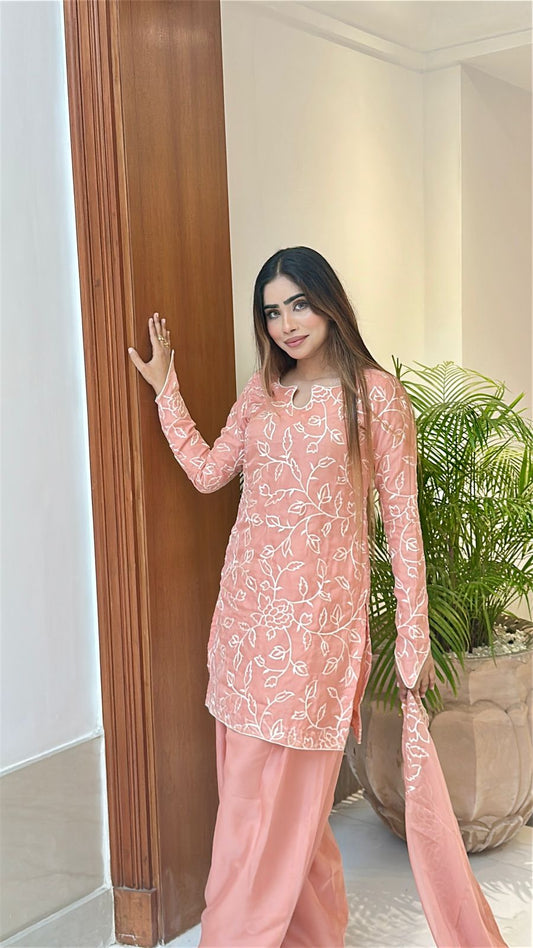FESTIVE SHORT KURTA FARSI SALWAR SUIT