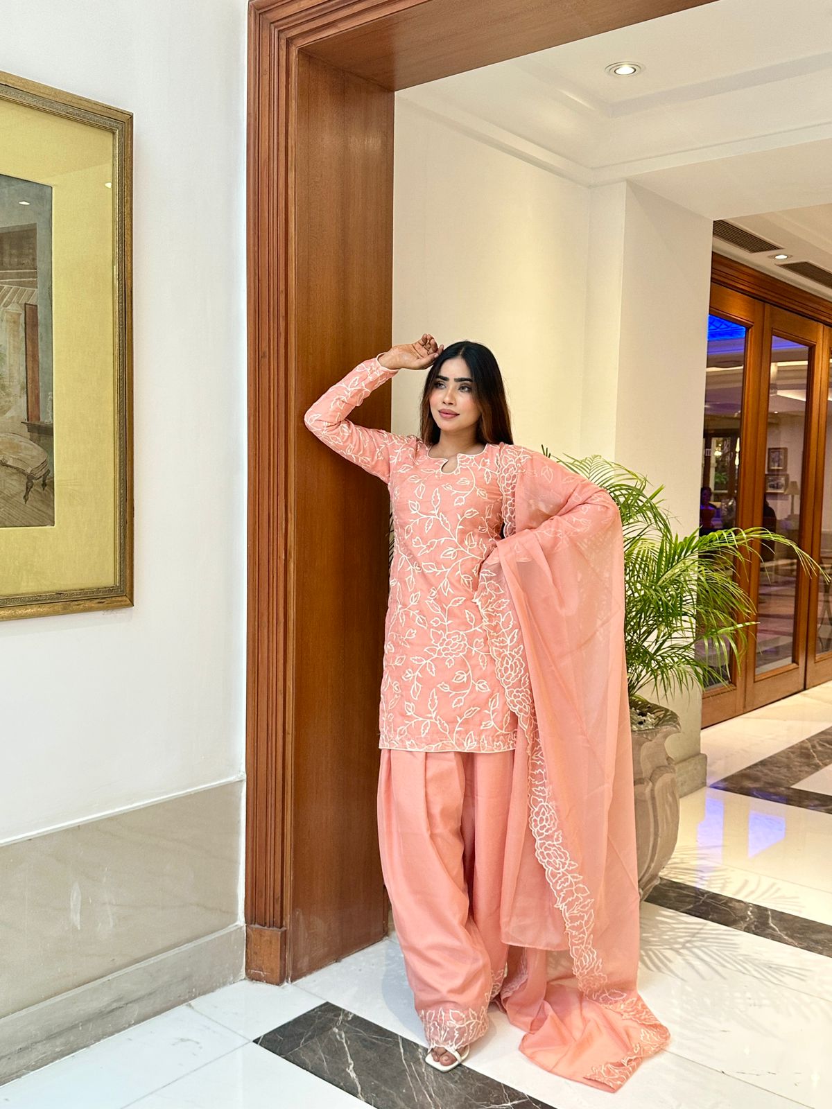 FESTIVE SHORT KURTA FARSI SALWAR SUIT